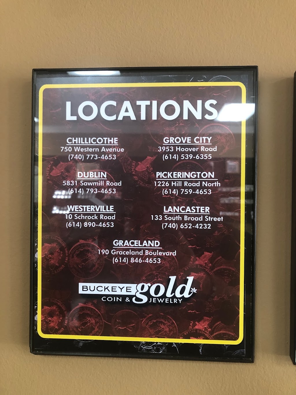 Buckeye Gold Coin & Jewelry | 190 Graceland Blvd, Columbus, OH 43214, USA | Phone: (614) 846-4653