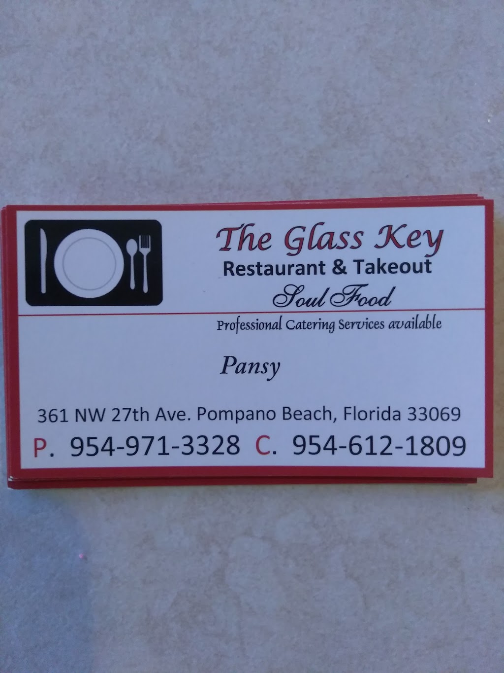 Glasskey Restaurant & Take-Out | 361 NW 27th Ave, Pompano Beach, FL 33069, USA | Phone: (954) 971-3328