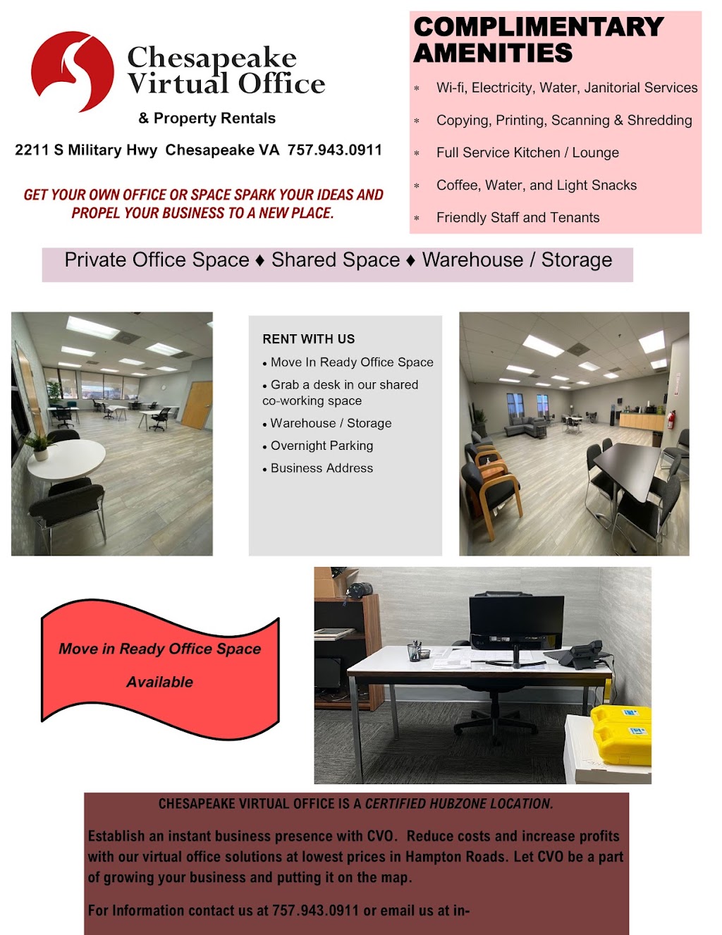 Chesapeake Virtual Offices & Co-working | 2211 S Military Hwy, Chesapeake, VA 23320, USA | Phone: (757) 943-0911