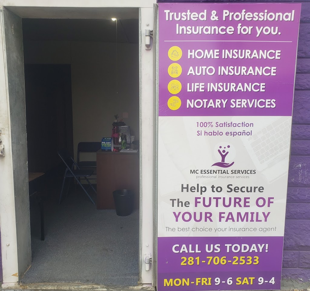 MC Essential Services Inc. Insurance, Notary, Title Services & Tax Preparation | 8105 Bayway Dr Ste B, Baytown, TX 77520, USA | Phone: (281) 706-2533
