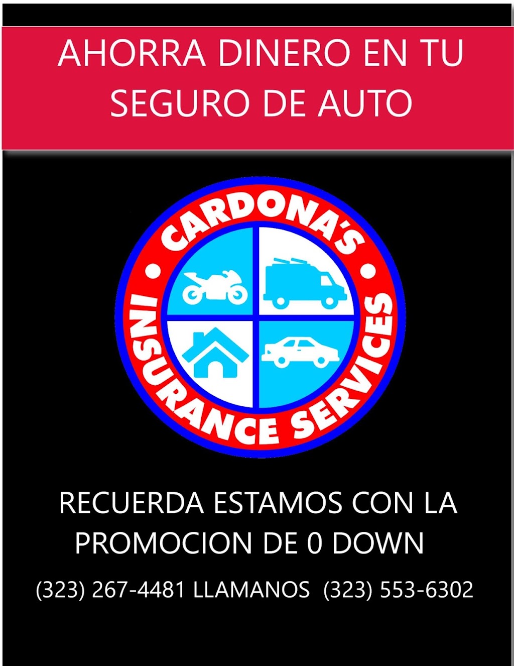 Cardonas Insurance Services | 4146 E Olympic Blvd, Los Angeles, CA 90023, USA | Phone: (323) 267-4481