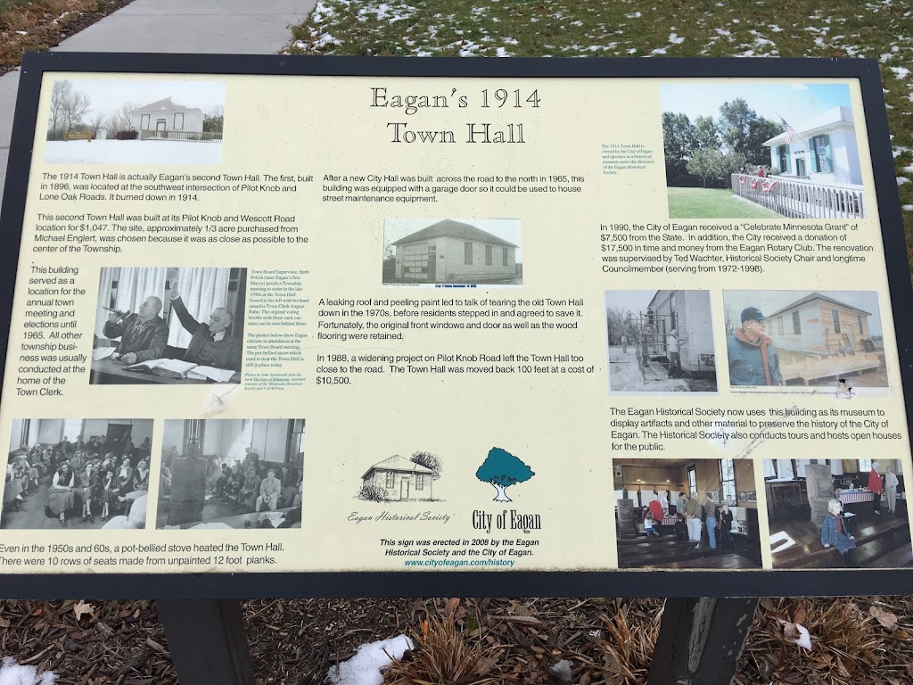 Historic Eagan Town Hall | 3805 Pilot Knob Rd, Eagan, MN 55122, USA | Phone: (651) 675-5038