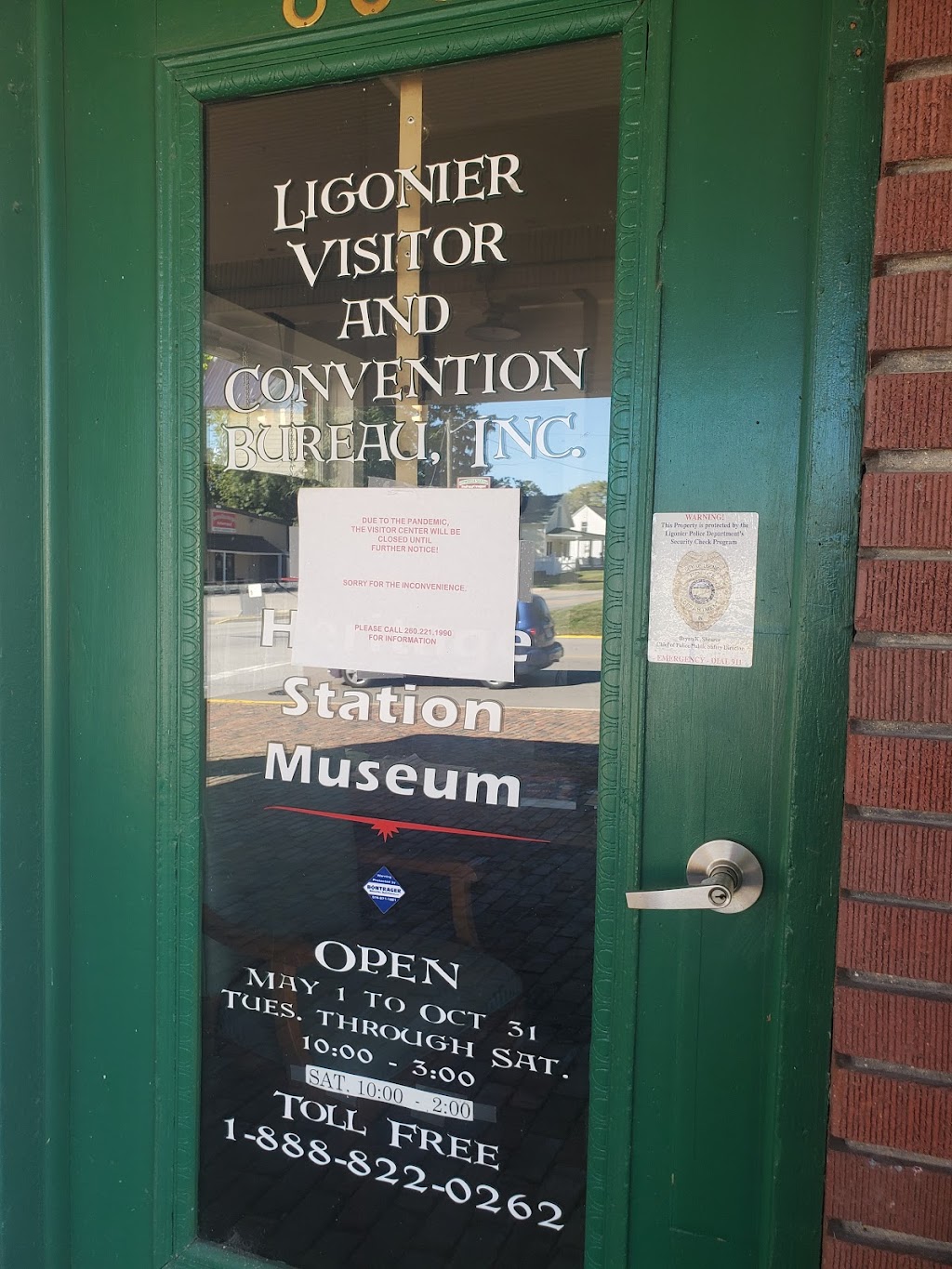 Ligonier Visitor Center & Heritage Station Museum | 800 Lincoln Way S, Ligonier, IN 46767, USA | Phone: (260) 894-9000