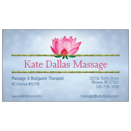 Kate Dallas Massage | 303 W Ruffin St, Mebane, NC 27302, USA | Phone: (336) 739-3689