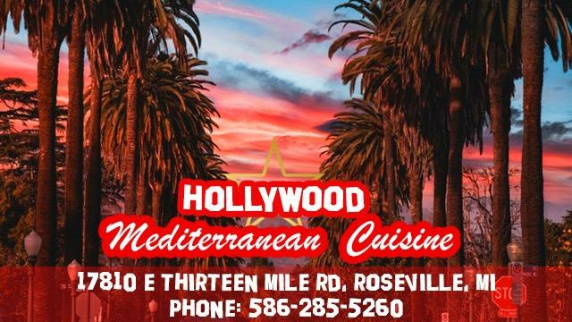 Hollywood Mediterranean Cuisine | 17810 E Thirteen Mile Rd, Roseville, MI 48066, USA | Phone: (586) 285-5260