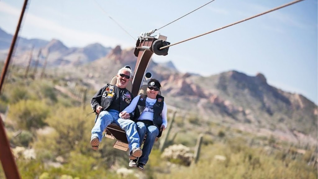 Superstition Zipline | 4650 N Mammoth Mine Rd, Apache Junction, AZ 85119, USA | Phone: (480) 982-0075