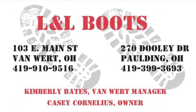 L&L Boots - Paulding, OH | 270 Dooley Dr, Paulding, OH 45879, USA | Phone: (419) 399-3677