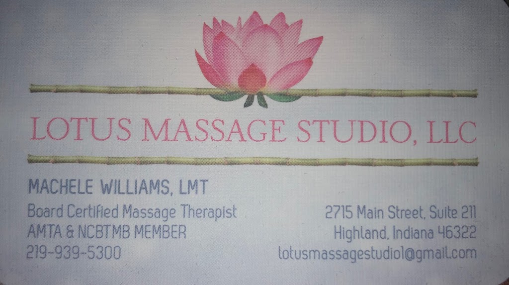 Lotus Massage Studio, LLC | 2715 Main St Unit D Suite 211, Highland, IN 46322 | Phone: (219) 939-5300