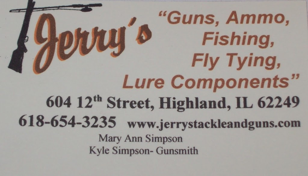 Jerrys Tackle and Guns | 604 12th St, Highland, IL 62249, USA | Phone: (618) 654-3235