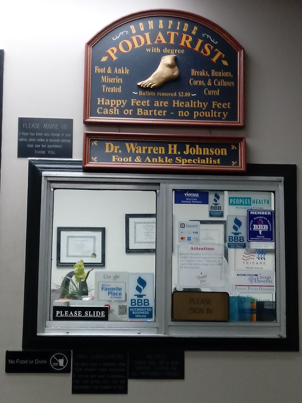 Johnson Warren DPM | 6305 Elysian Fields Ave, New Orleans, LA 70122, USA | Phone: (504) 286-0202