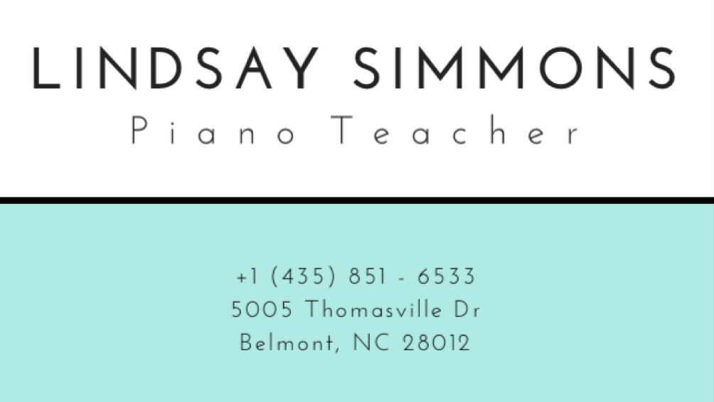 Lindsays Piano Studio | 5005 Thomasville Dr, Belmont, NC 28012, USA | Phone: (435) 851-6533