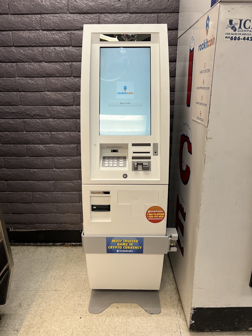 RockItCoin Bitcoin ATM | 1675 Main St, Riverside, CA 92501, USA | Phone: (888) 702-4826