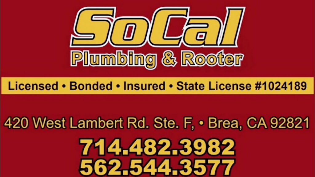 SoCal Plumbing & Rooter Inc. | 730 San Ramon Dr, Fullerton, CA 92835 | Phone: (714) 482-3982