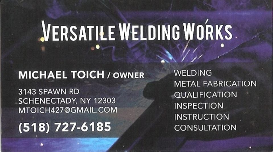 Versatile Welding Works | 3143 Spawn Rd, Schenectady, NY 12303, USA | Phone: (518) 727-6185