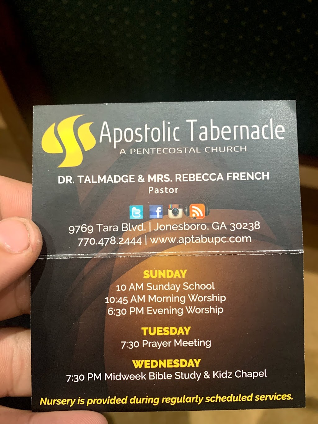 Apostolic Tabernacle | 9769 Tara Blvd, Jonesboro, GA 30236, USA | Phone: (770) 478-2444