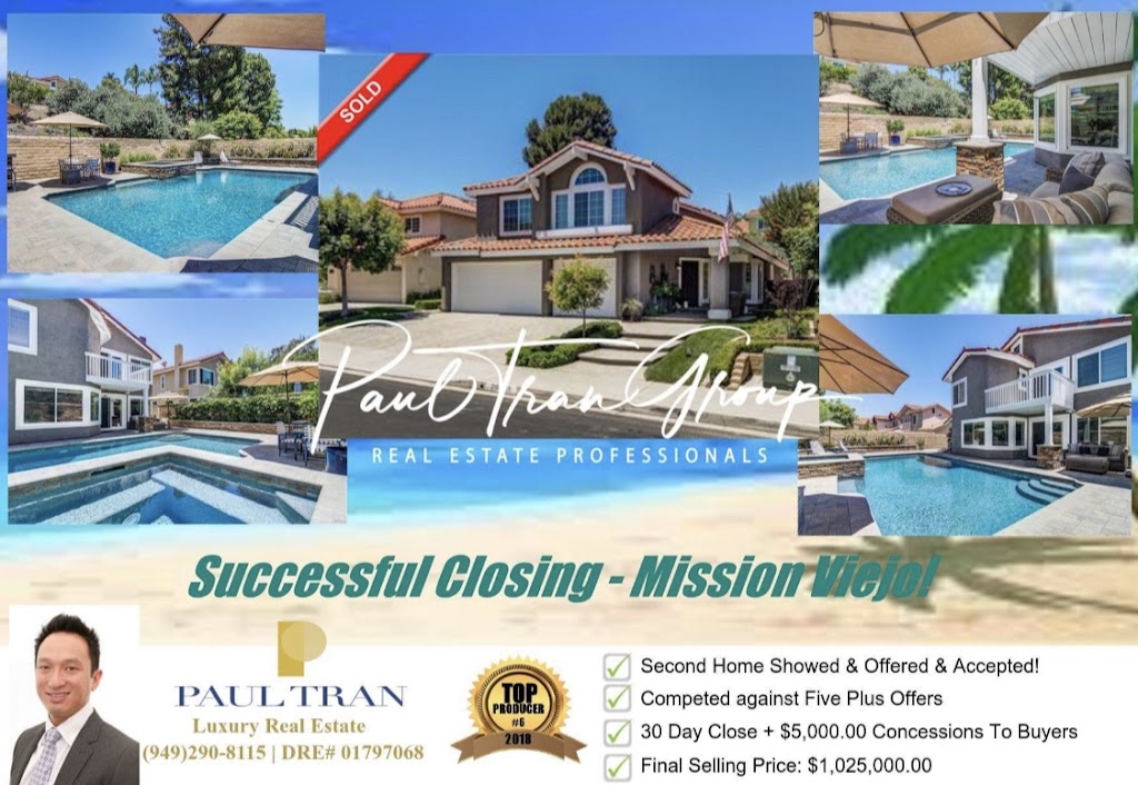 Paul Tran Group | Realty ONE Group West "Serving ALL Major Counties!" | 23811 Aliso Creek Rd Suite#170, Laguna Niguel, CA 92677, USA | Phone: (949) 290-8115