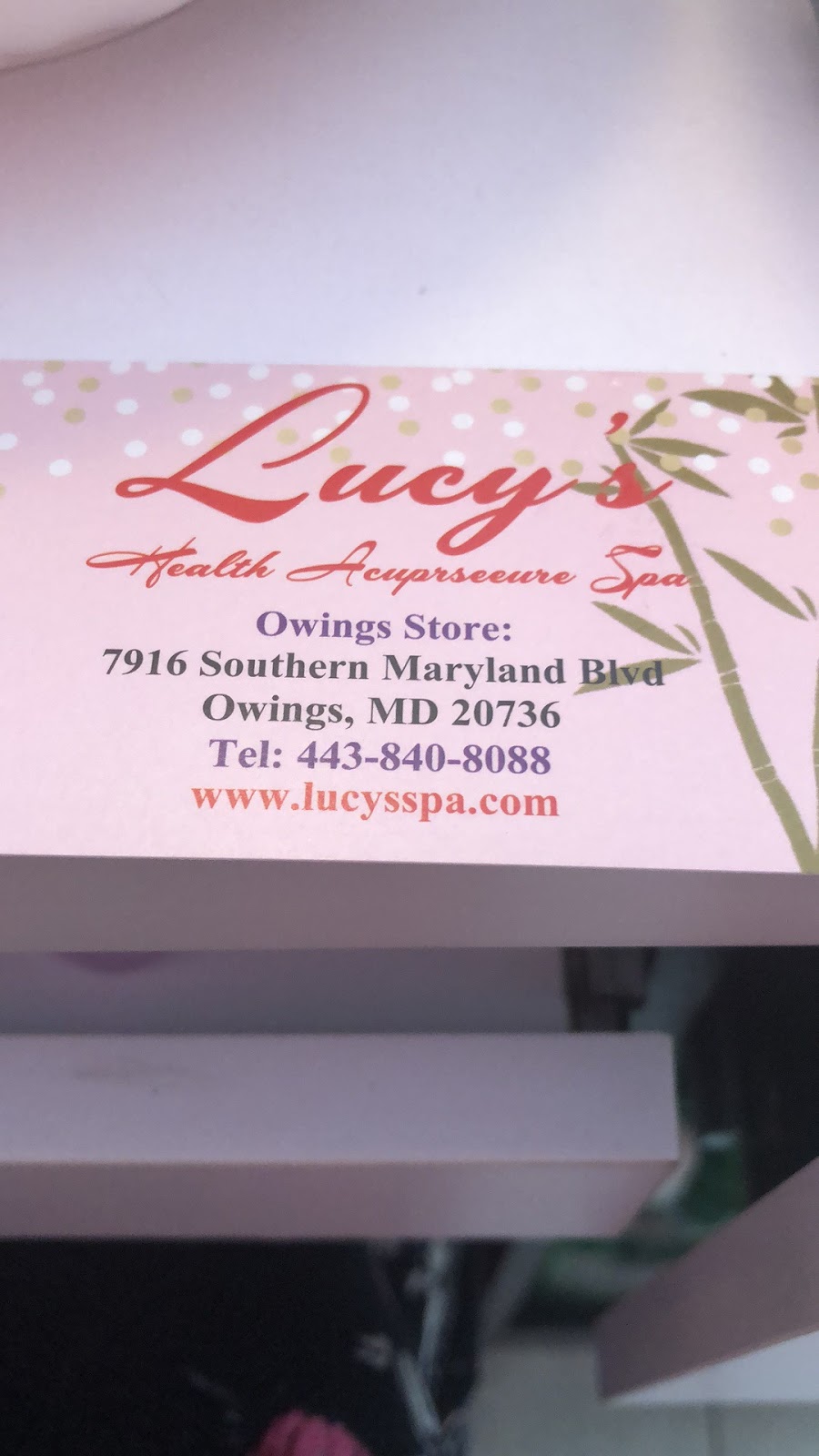 Lucys Health Acupressure Spa | 7916 Southern Maryland Blvd, Owings, MD 20736, USA | Phone: (443) 840-8088