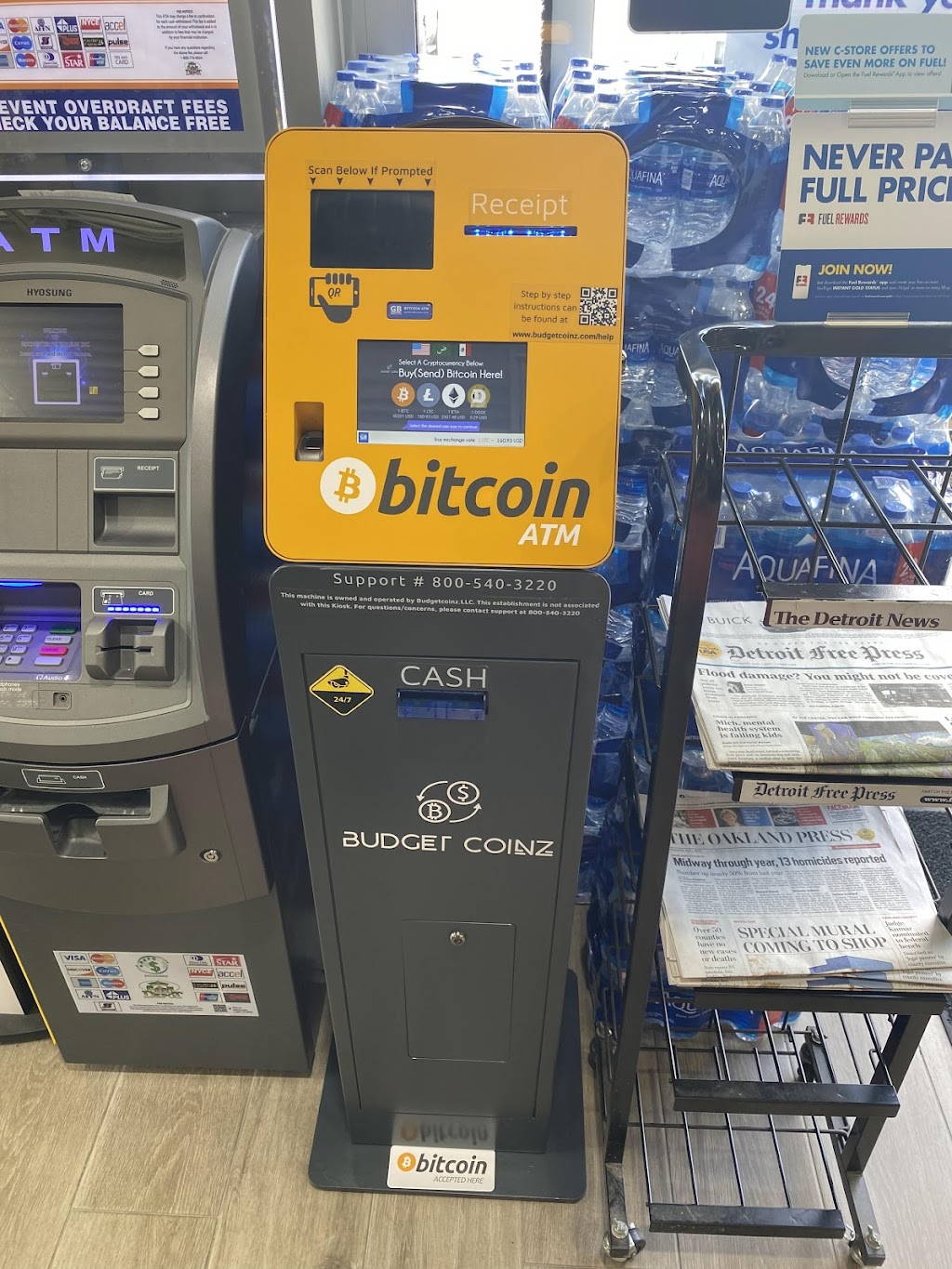 BudgetCoinz Bitcoin ATM | 2020 S Rochester Rd, Rochester Hills, MI 48307, USA | Phone: (800) 540-3220