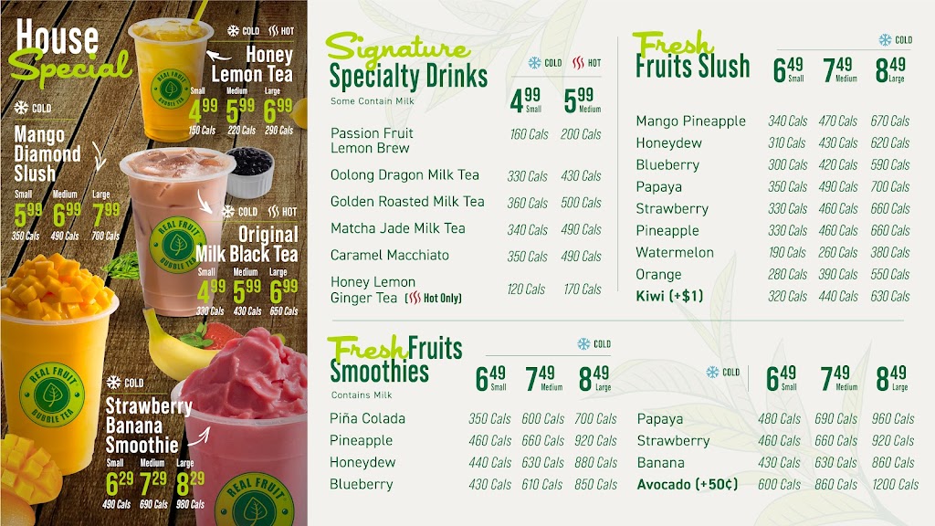 Real Fruit Bubble Tea | 1 Premium Outlet Blvd, Tinton Falls, NJ 07753, USA | Phone: (888) 896-1829