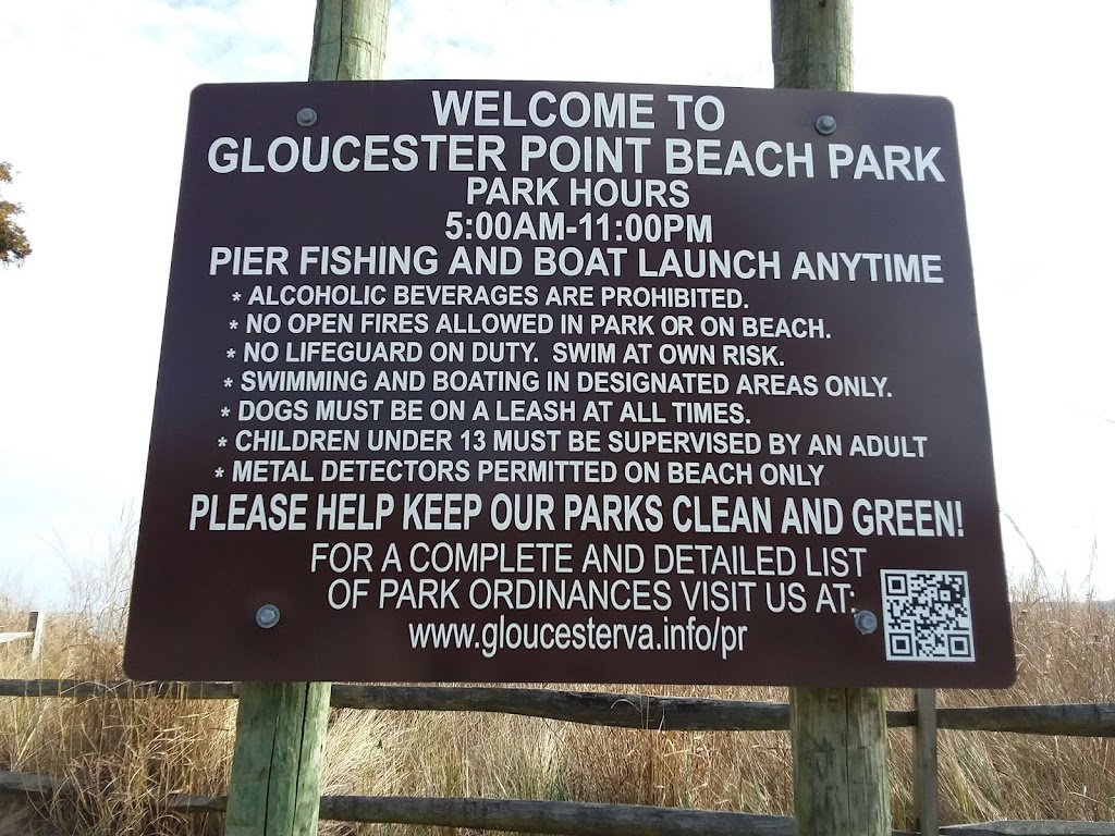 Gloucester Point Beach Park | 1255 Greate Rd, Gloucester Point, VA 23062, USA | Phone: (804) 693-2355