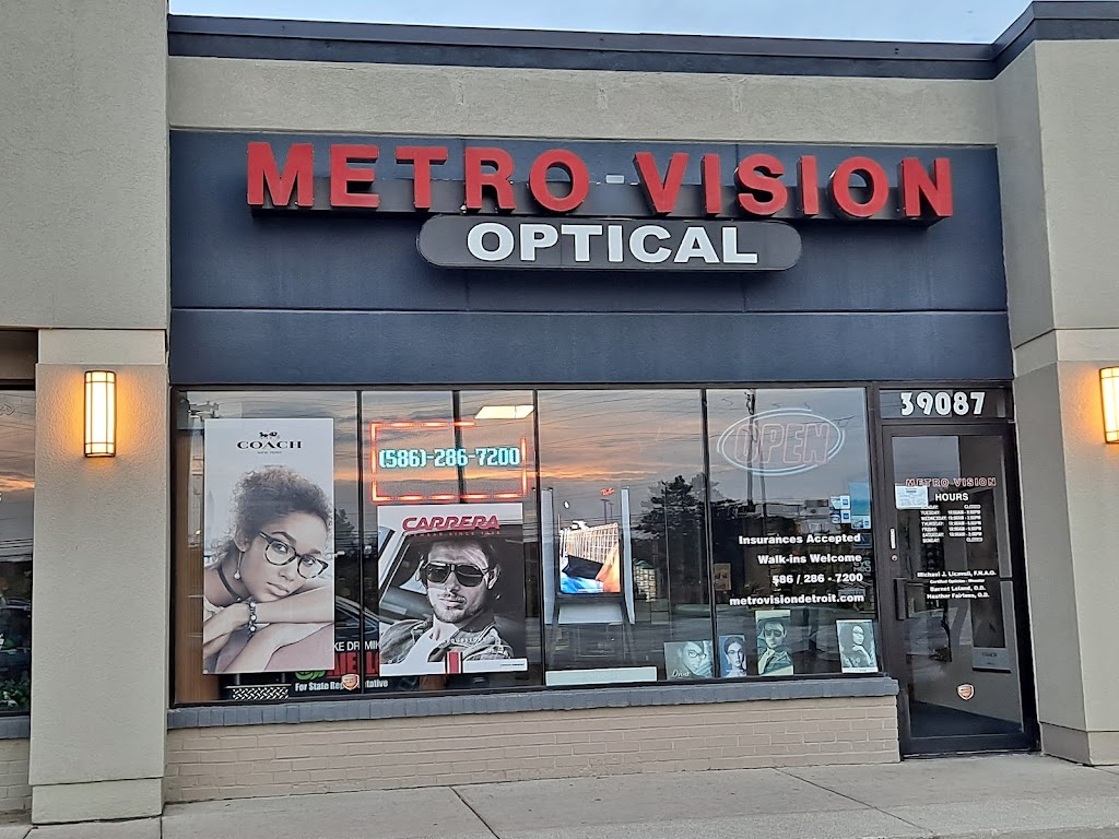 Metro Vision Optical | 39087 Garfield Rd, Clinton Twp, MI 48038, USA | Phone: (586) 286-7200