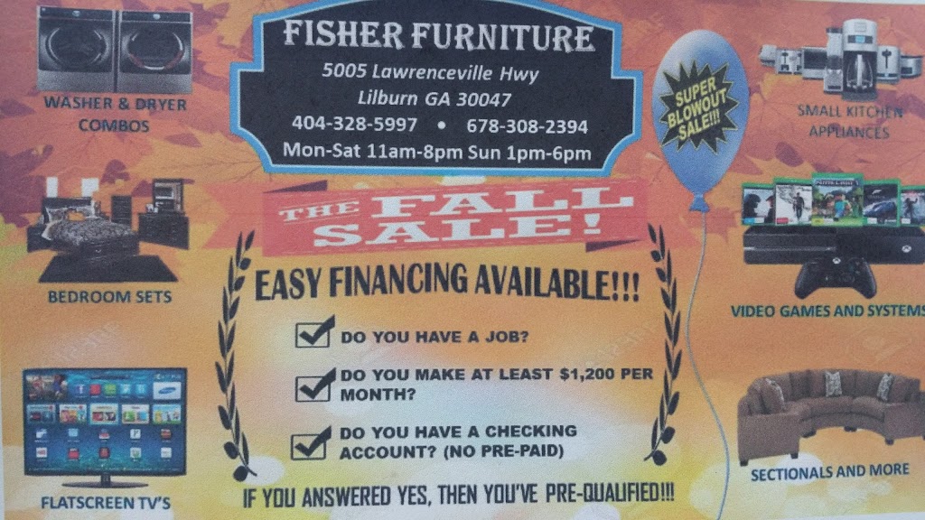 Fisher Furniture | 5005 Lawrenceville Hwy, Lilburn, GA 30047, USA | Phone: (404) 328-5997