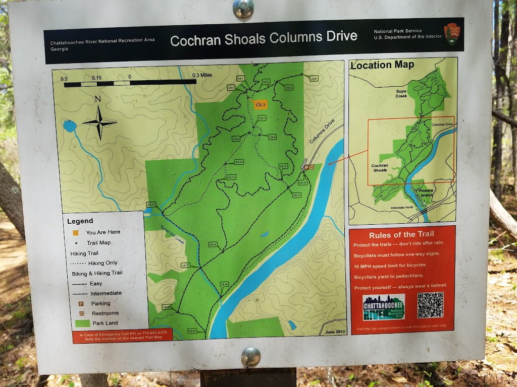 Chattahoochee River National Recreation Area, Cochran Shoals Unit | 152 Columns Dr, Marietta, GA 30067, USA | Phone: (678) 538-1200