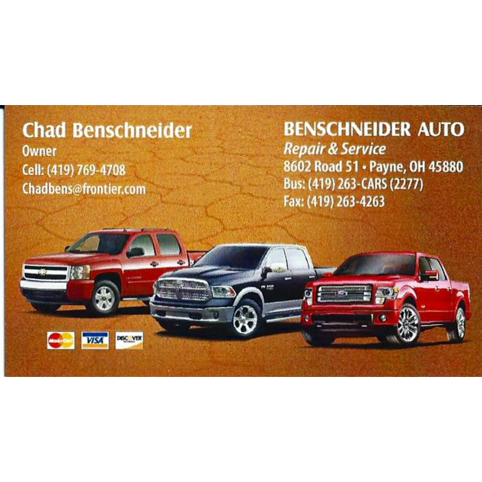 Benschneider Auto Repair | 8602 Road 51, Payne, OH 45880, USA | Phone: (419) 263-2277