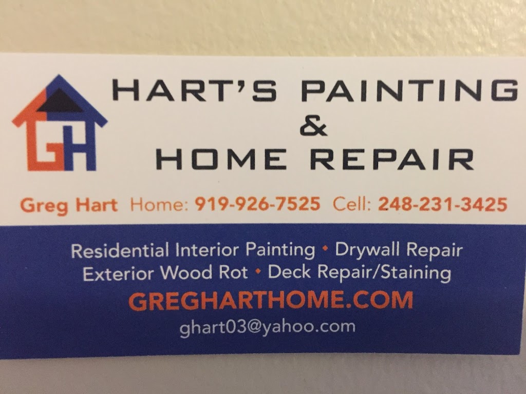 Harts Painting & Home Repair | 6736 Stepherly Way, Holly Springs, NC 27540, USA | Phone: (919) 926-7525