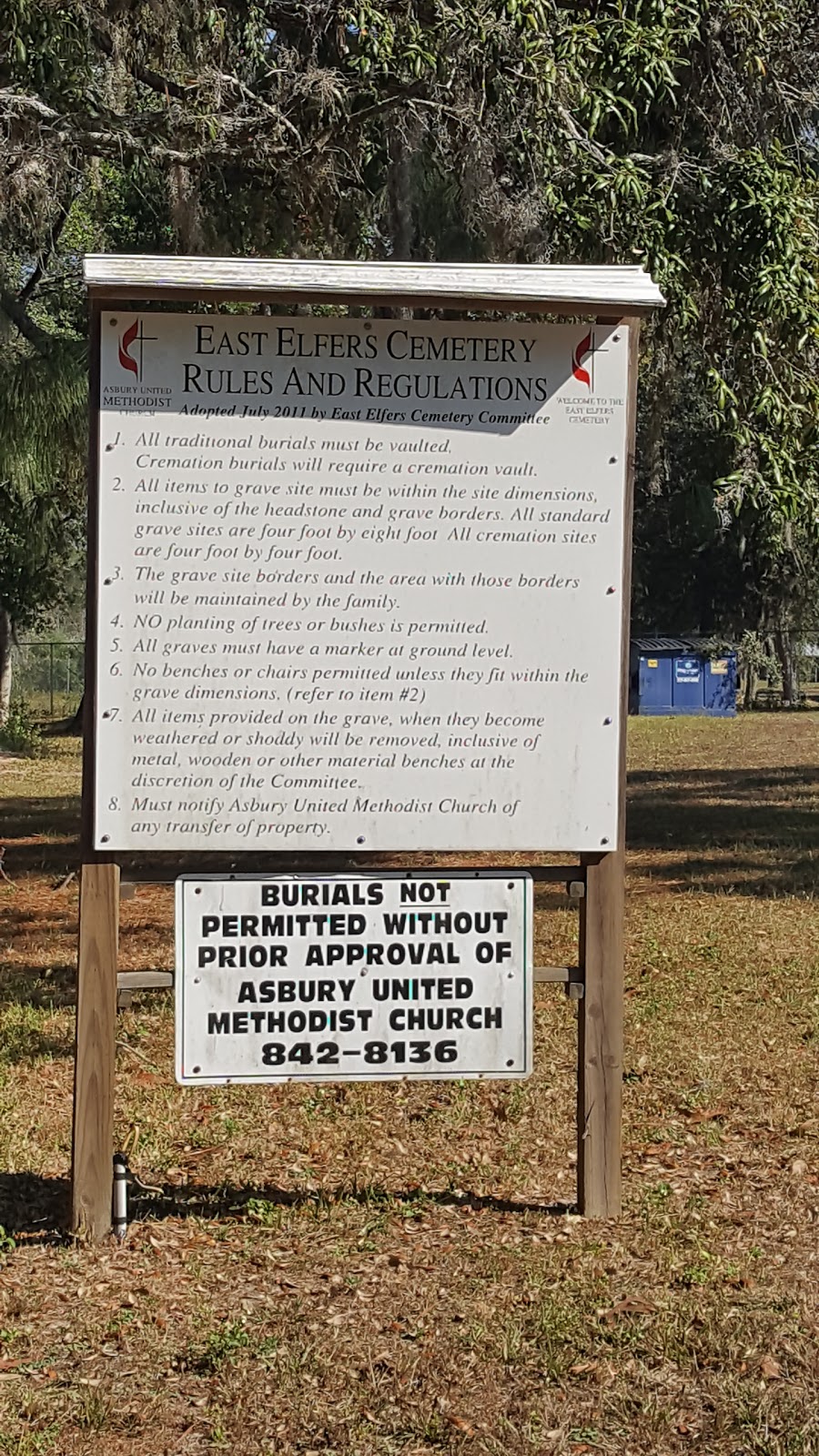 East Elfers Cemetery | 7128 Baillie Dr, New Port Richey, FL 34653, USA | Phone: (727) 842-8136