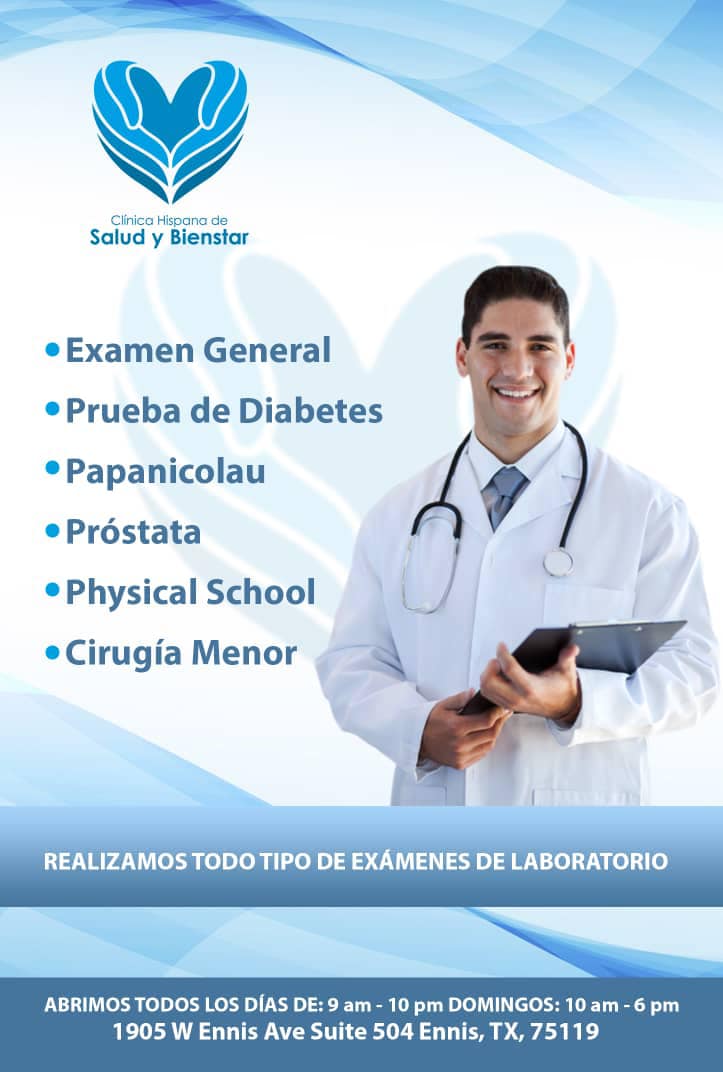 Clínica Hispana de Salud y Bienestar de Ennis | 1905 W Ennis Ave Suite 504, Ennis, TX 75119, USA | Phone: (469) 881-1355