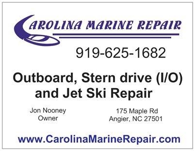 Carolina Marine Repair | 175 Maple Rd, Angier, NC 27501, USA | Phone: (919) 625-1682