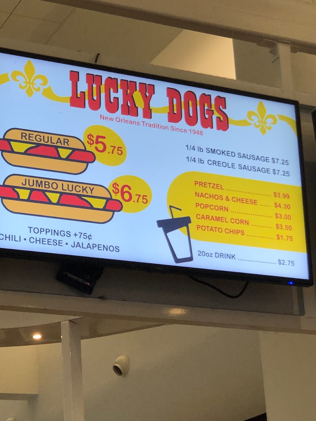 Lucky Dogs | 1 Terminal Dr, Kenner, LA 70062, USA | Phone: (504) 303-7500