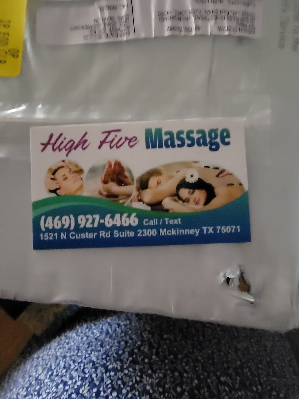 High Five Massage | 1521 N Custer Rd STE 2300, McKinney, TX 75071, USA | Phone: (469) 927-6466