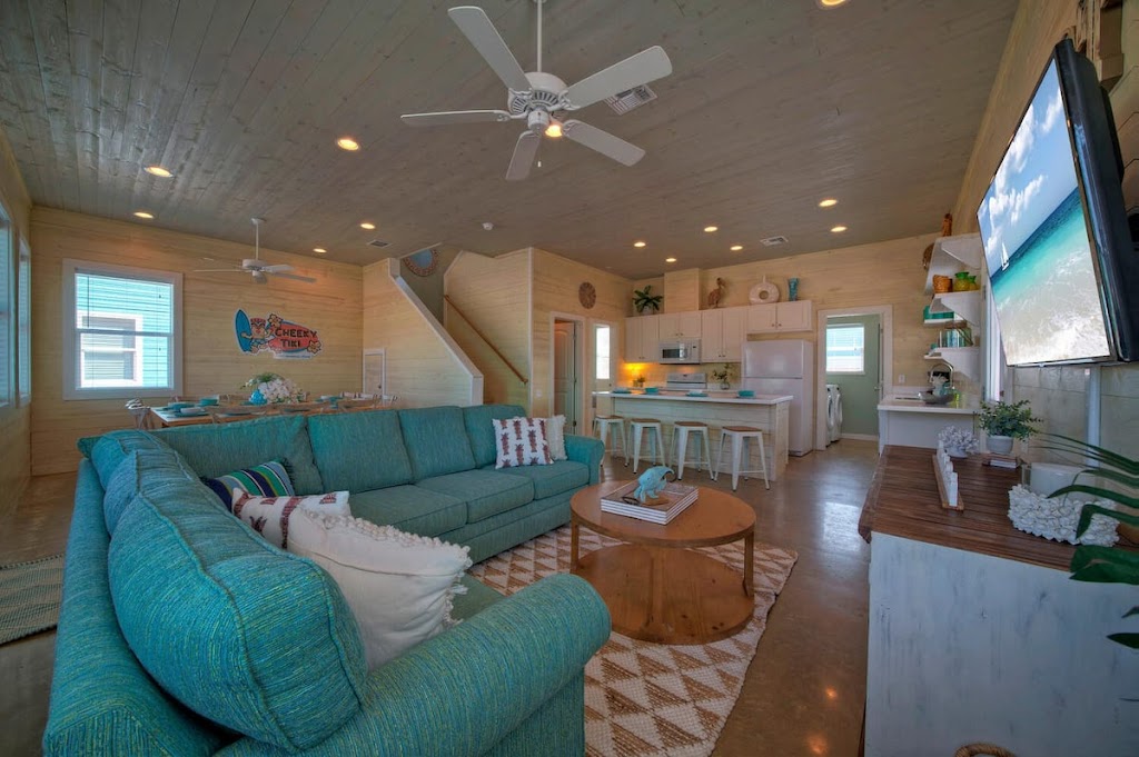 Cheeky Tiki Vacation Home Rental | 616 Gulf Village Dr, Port Aransas, TX 78373, USA | Phone: (361) 416-0510