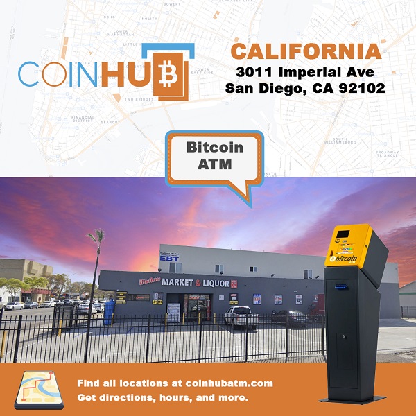 Bitcoin ATM San Diego - Coinhub | 3011 Imperial Ave, San Diego, CA 92102 | Phone: (702) 900-2037