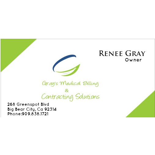 Grays Medical Billing & Contracting Solutions | 268 Greenspot Blvd, Big Bear, CA 92314, USA | Phone: (909) 838-1721