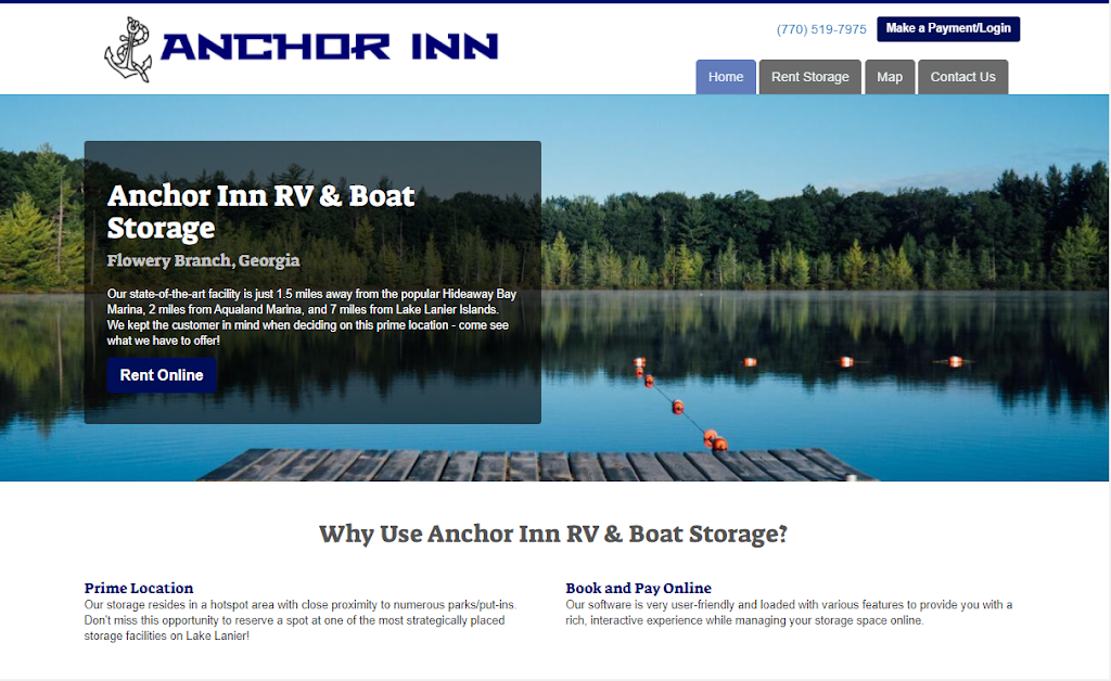 Anchor Inn RV & Boat Storage | 6127 Lights Ferry Rd, Flowery Branch, GA 30542, USA | Phone: (770) 519-7975