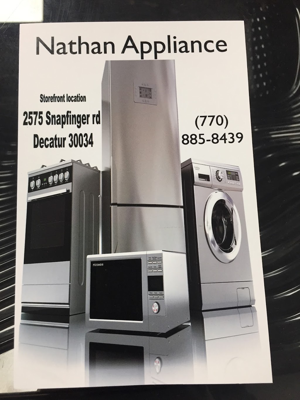 Nathan Appliance | 2575 Snapfinger Rd, Decatur, GA 30034, USA | Phone: (770) 885-8439