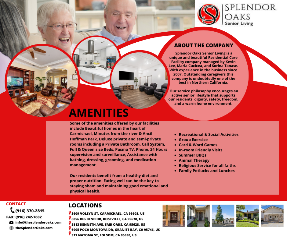 Splendor Oaks Senior Living Granite Bay | 6905 Poca Montoya Dr, Granite Bay, CA 95746, USA | Phone: (916) 831-7972