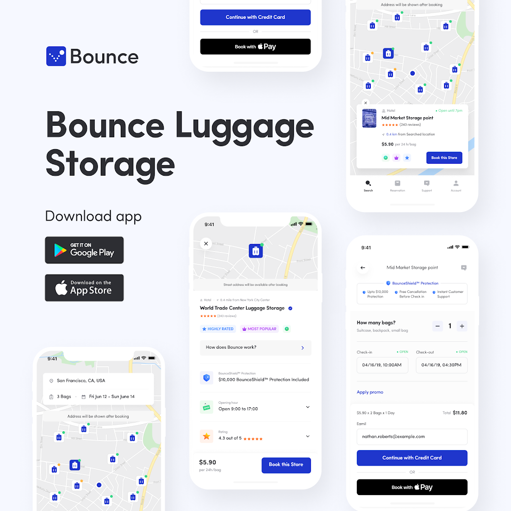Bounce Luggage Storage - Mission District | 2391 Mission St, San Francisco, CA 94110, USA | Phone: (415) 300-2554