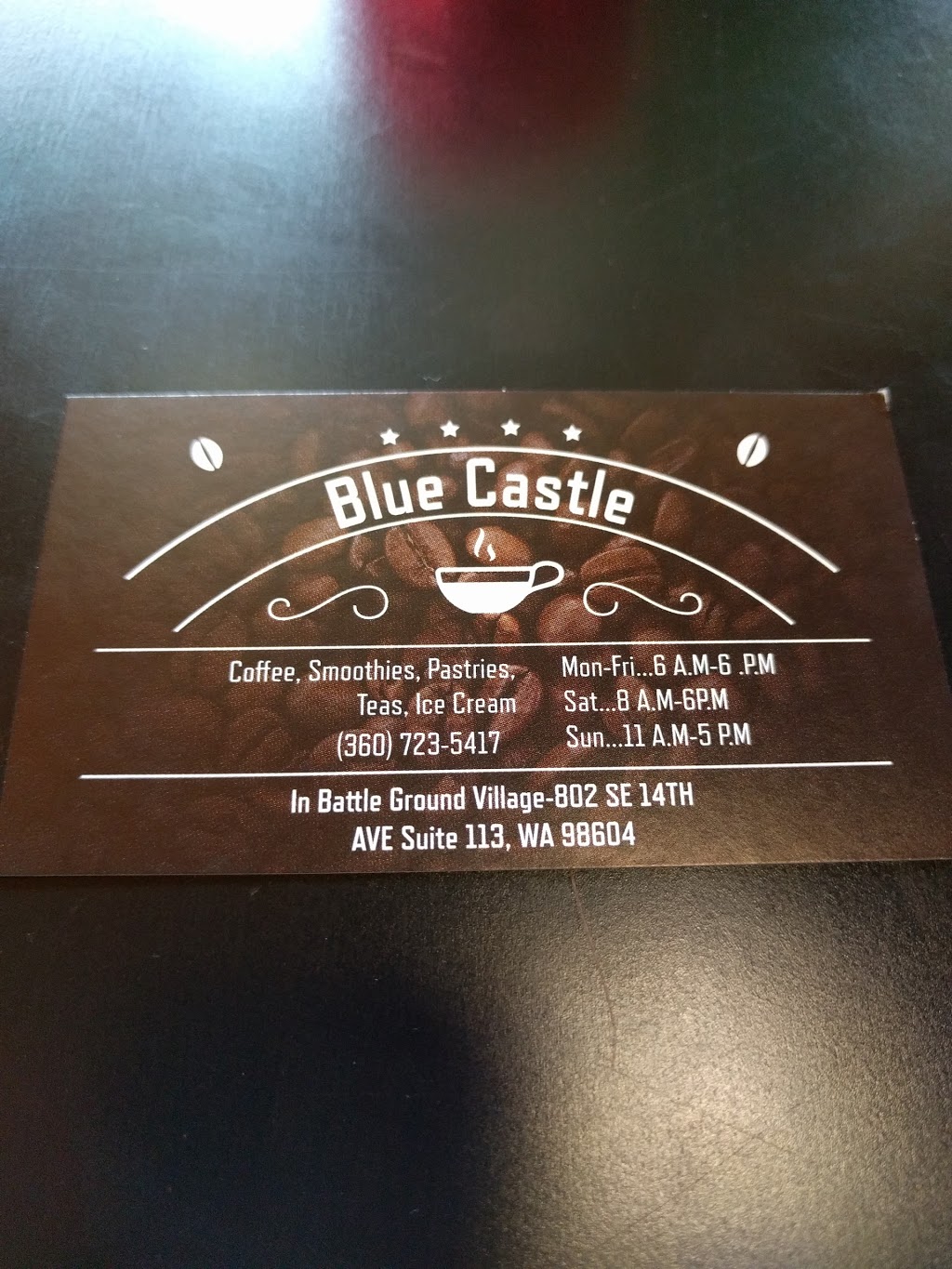 Blue Castle Coffee | 802 SE 14th Ave, Battle Ground, WA 98604, USA | Phone: (360) 723-5417