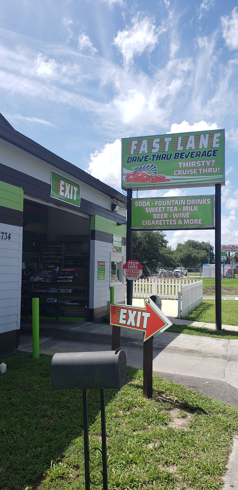 Fast Lane Drive Thru Beverage | 14734 7th St, Dade City, FL 33523, USA | Phone: (352) 518-0700