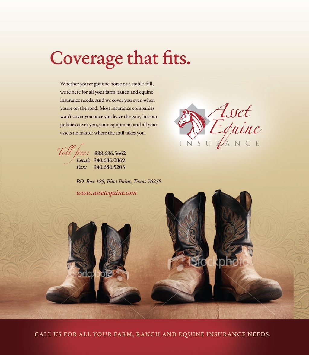 Asset Equine Insurance Agency, Inc | 22155 Carl Gross Rd, Pilot Point, TX 76258, USA | Phone: (940) 686-0869