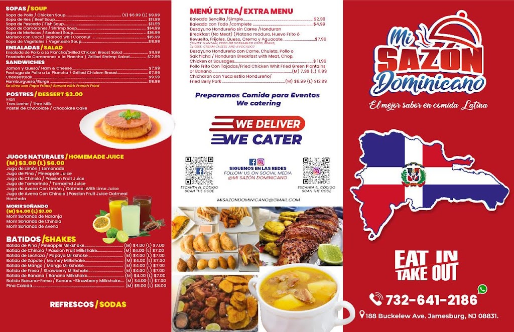 Mi Sazon Dominicano | 188 Buckelew Ave, Jamesburg, NJ 08831, USA | Phone: (732) 641-2186