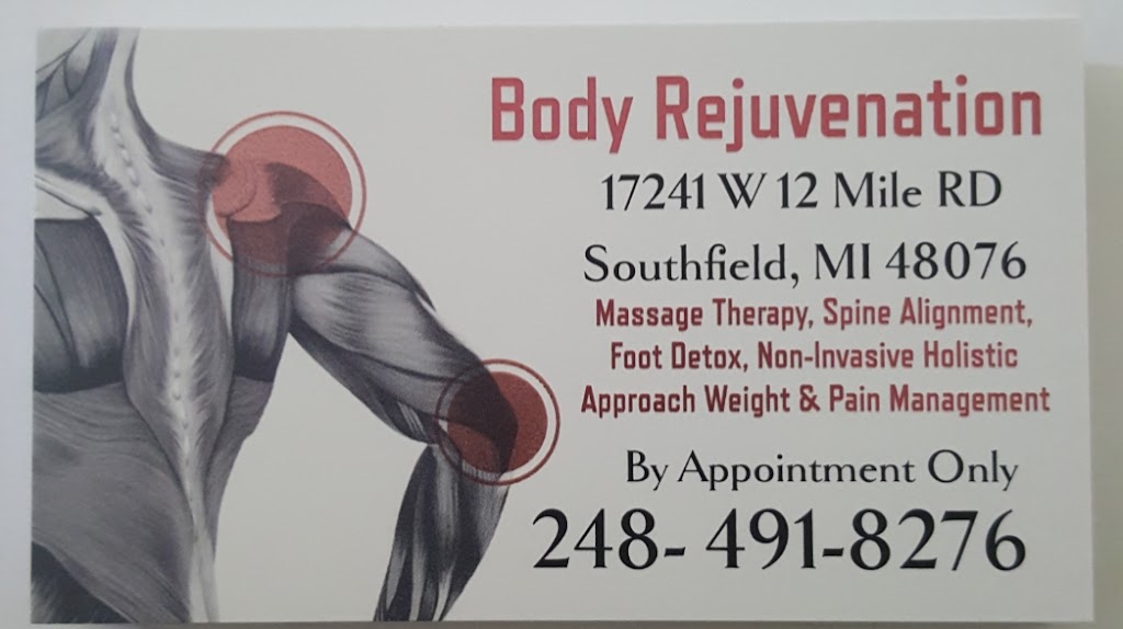 Body Rejuvenation, Southfield 48076 | 17241 W 12 Mile Rd, Southfield, MI 48076, USA | Phone: (248) 491-8276