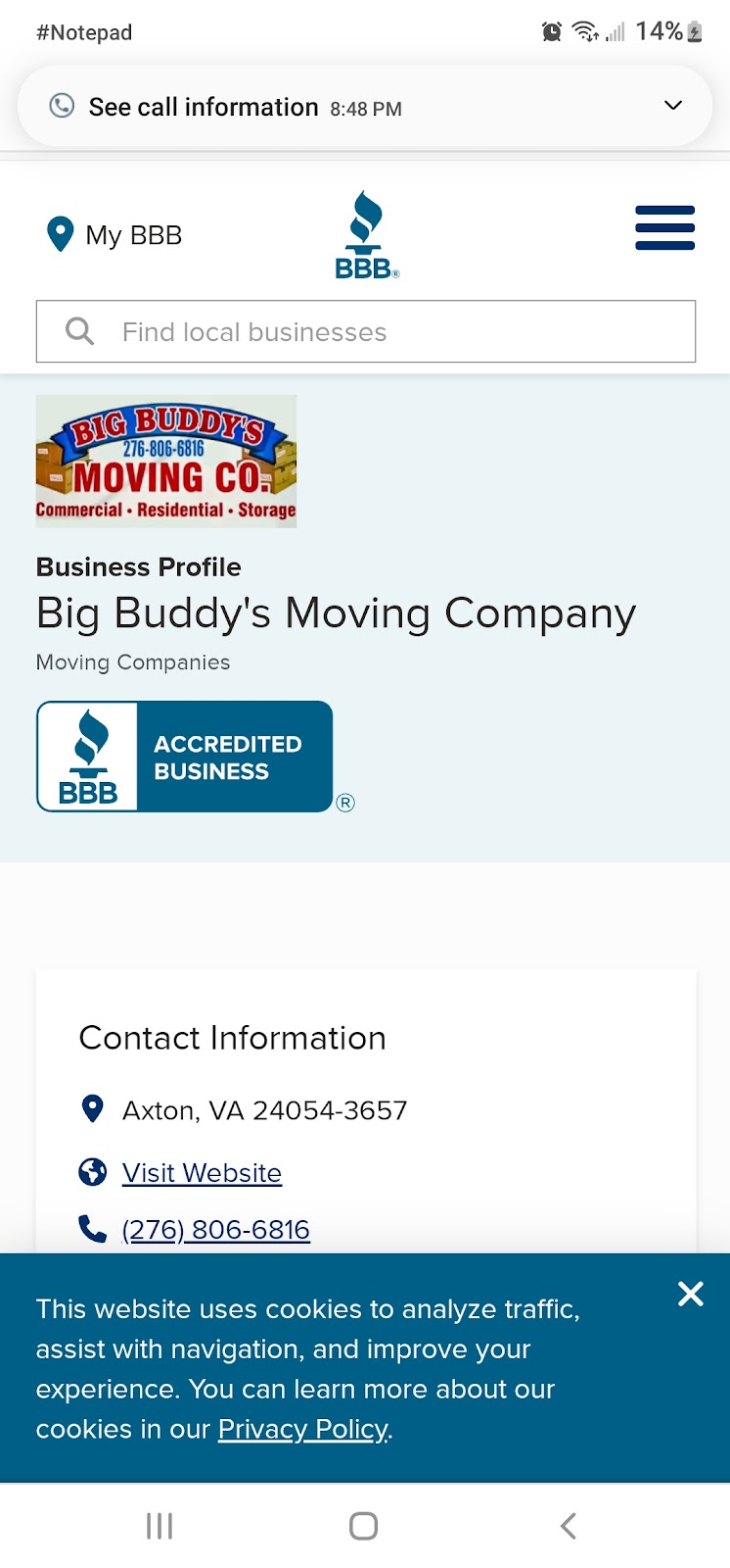 BIG BUDDYS MOVING CO. | 7870 Axton Rd, Axton, VA 24054, USA | Phone: (276) 806-6816