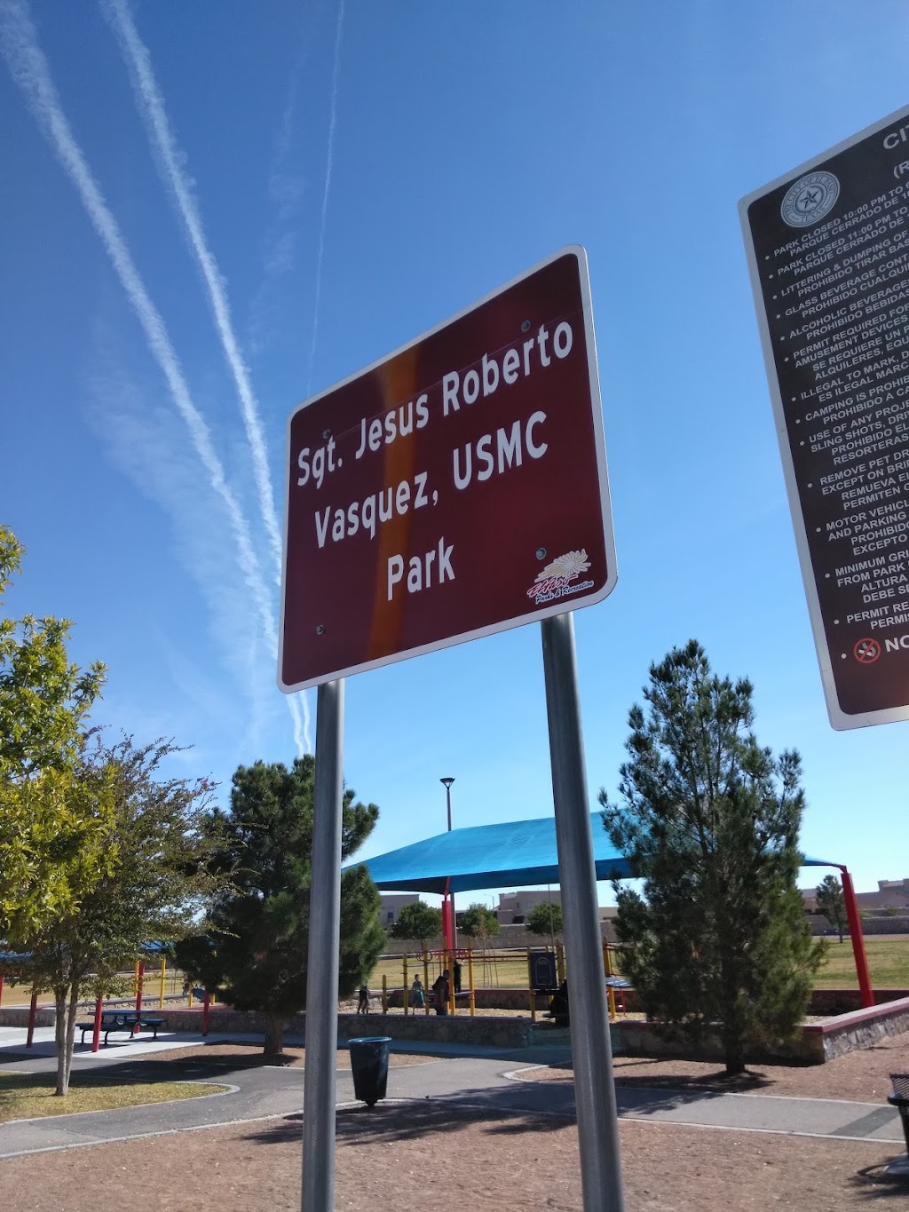 Sgt Jesus Roberto Vasquez USMC Park | 12930 GR Campuzano Dr, El Paso, TX 79938, USA | Phone: (915) 212-0092