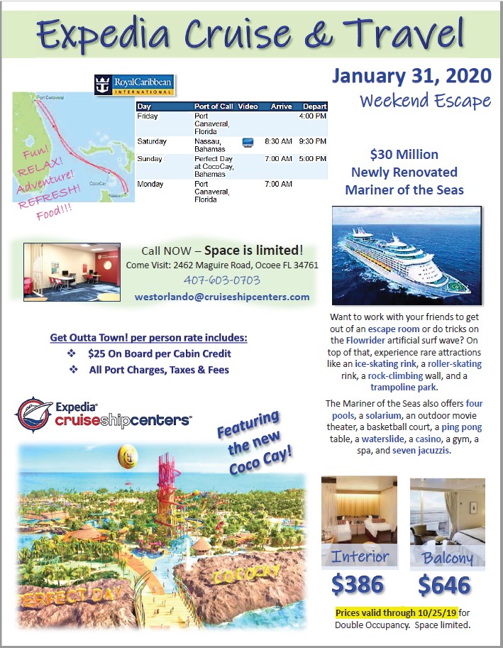 Expedia Cruises | 2462 Maguire Rd, Ocoee, FL 34761, USA | Phone: (407) 603-0703