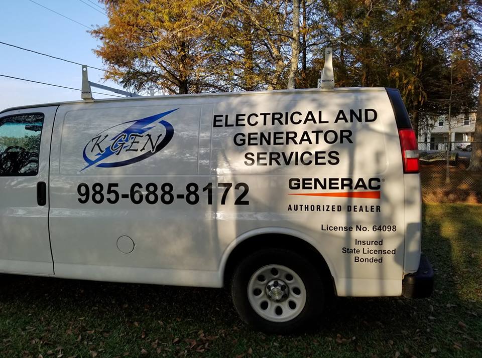 K-Gen Electrical & Generator Services | 916 Bayou Blue Rd, Houma, LA 70364, USA | Phone: (985) 688-8172